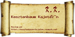 Kesztenbaum Kajetán névjegykártya